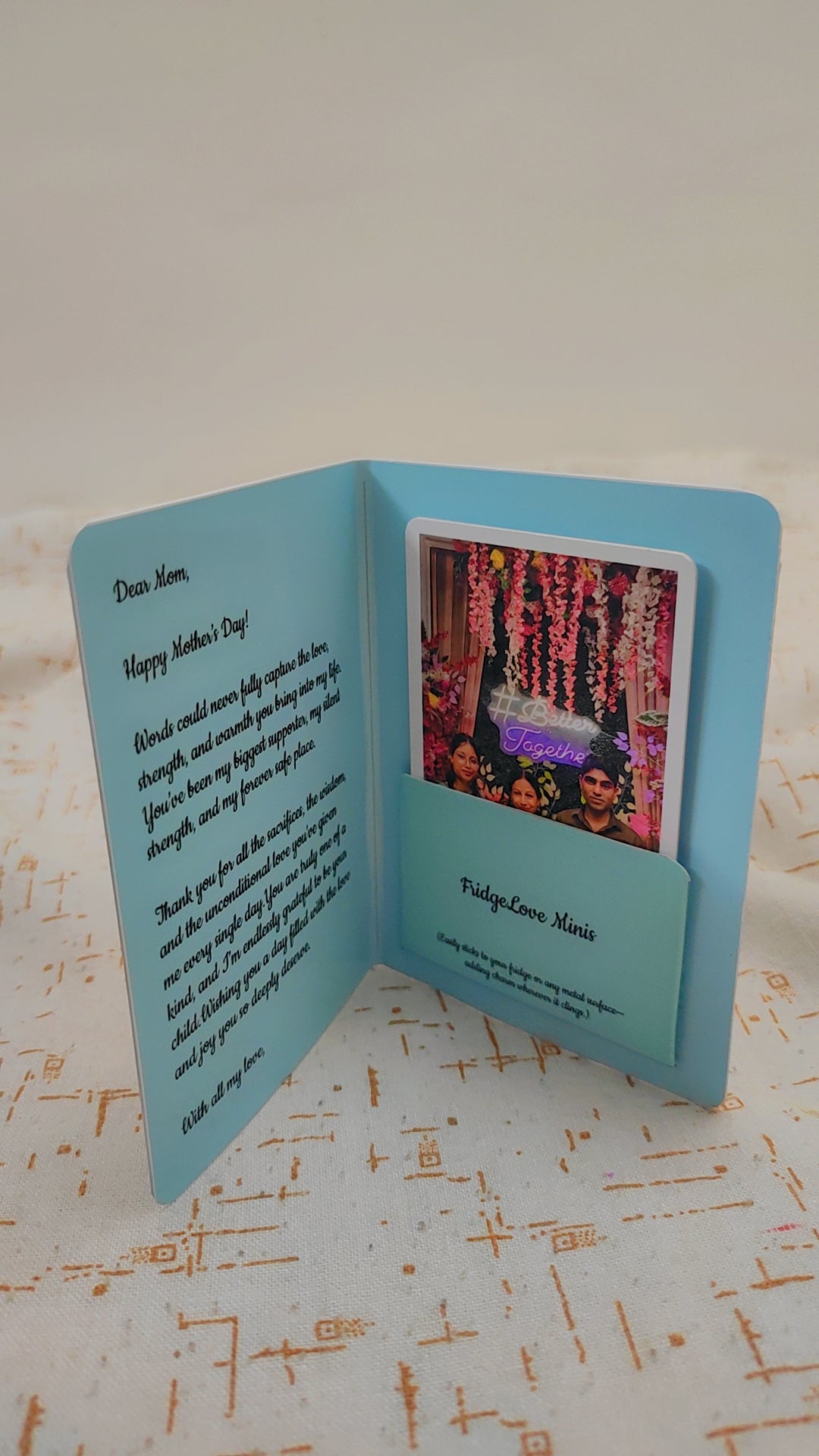 Mother's day pvc magnet card